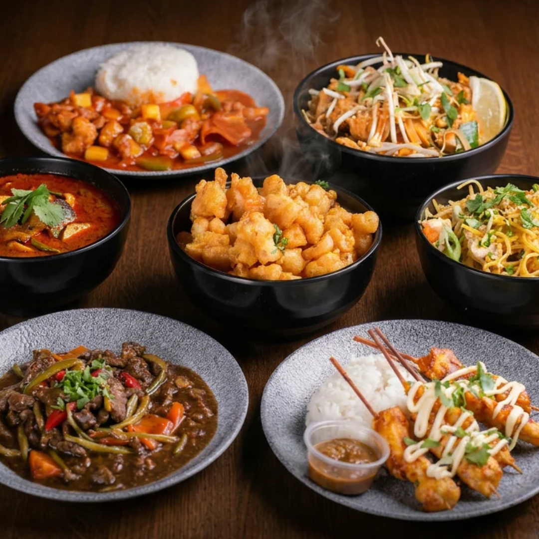Tveir réttir úr borði hjá 5 Spice – 5 Spice ehf.
